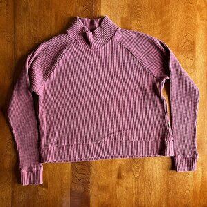 The North Face waffle mockneck shirt M